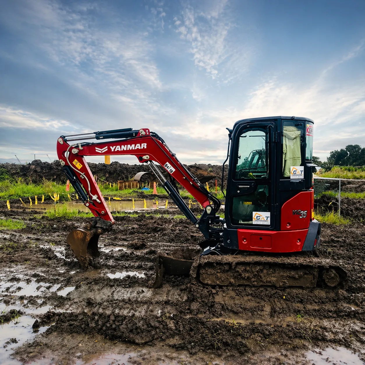 Heavy equipment on site